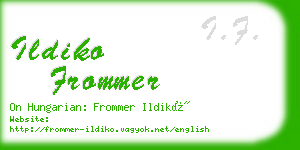 ildiko frommer business card